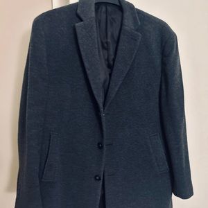 Men’s Grey Calvin Klein Overcoat 48R - MINT CONDITION